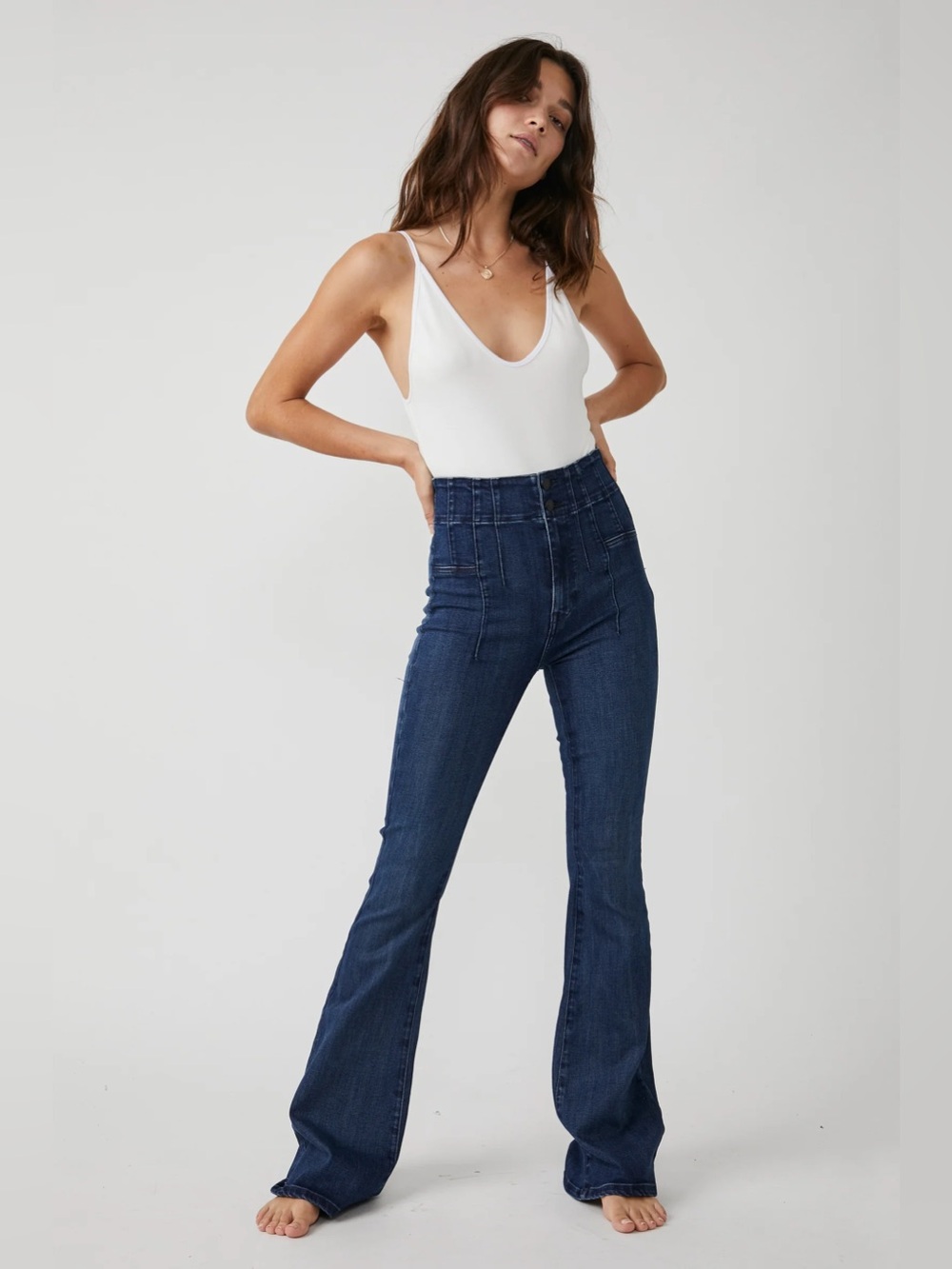 FREE PEOPLE Jayde Flare Jeans (night sky)